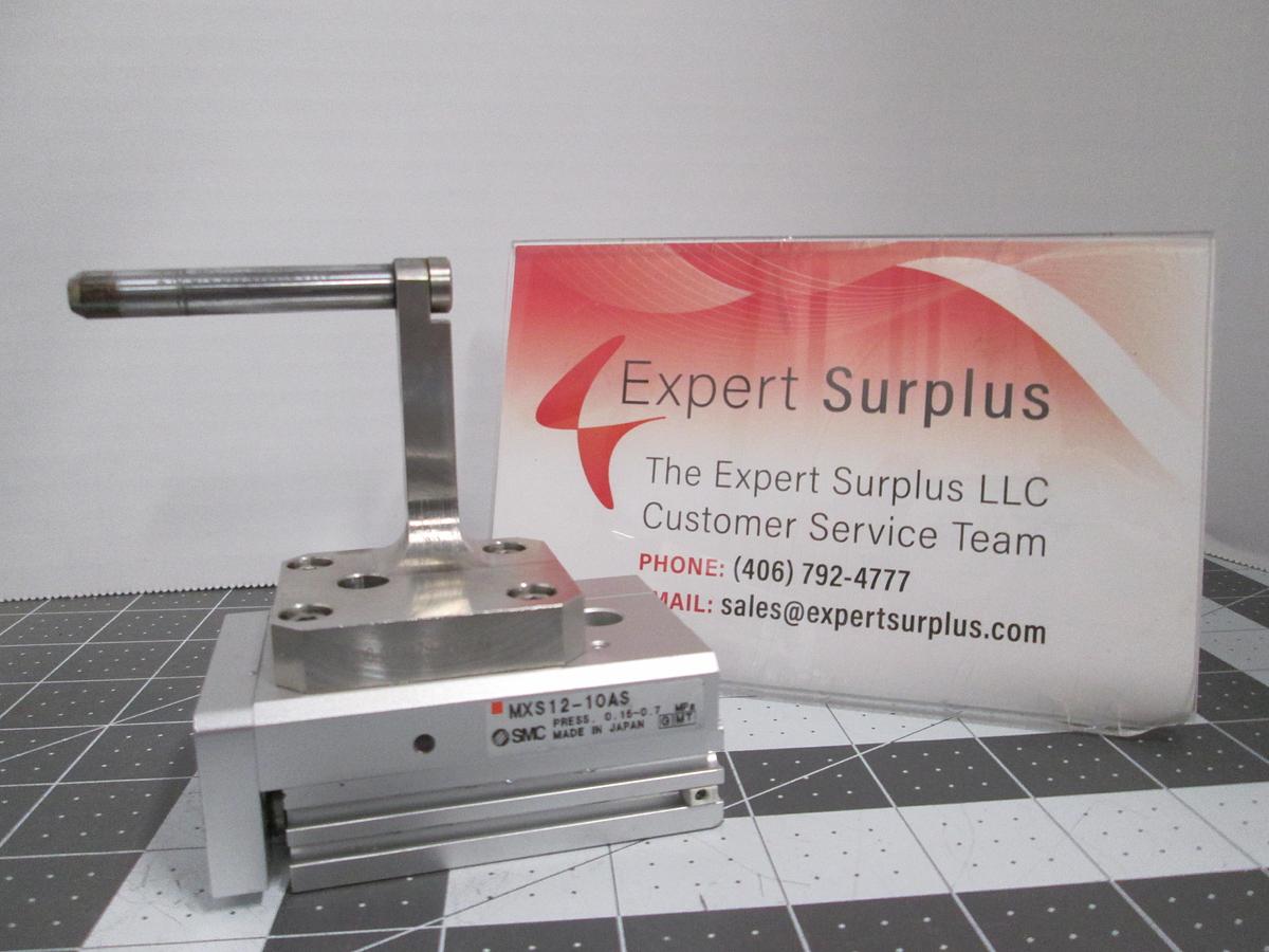 Used SMC MXS12-10AS Precision Air Slide Table 12mm Bore 10mm Stroke