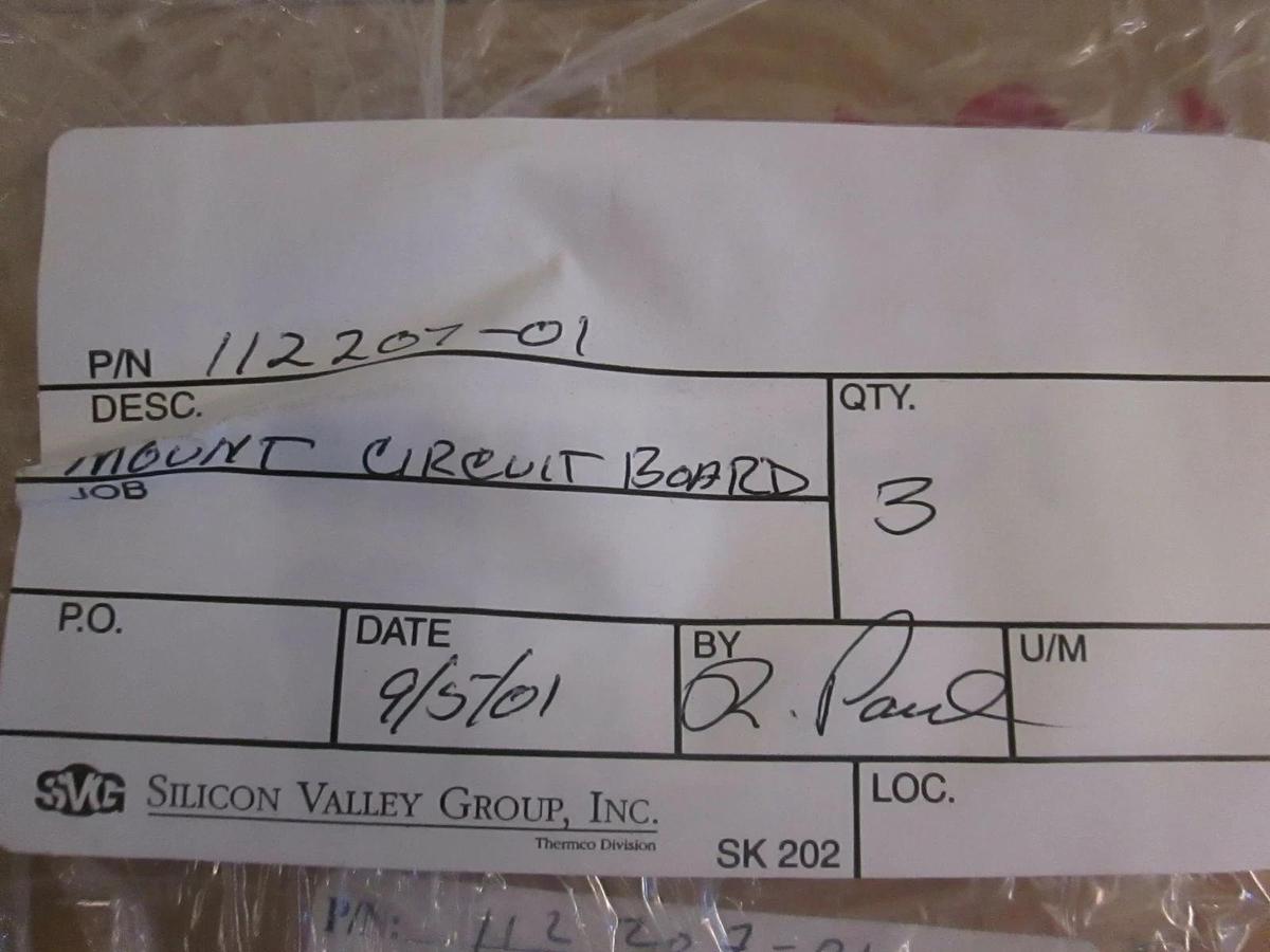 Used SVG Circuit Board Mount, 8 1/2" x 6", 112207-01, New Lot of 3