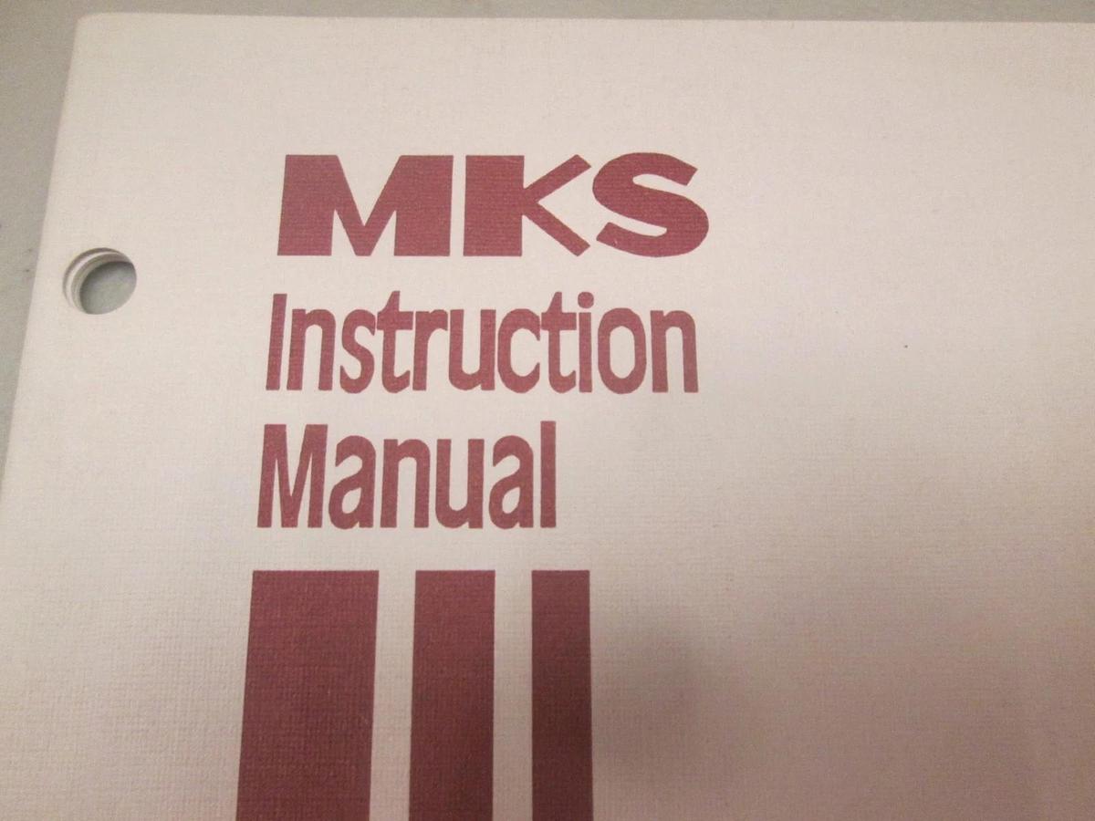 Used MKS, Type 127A/128A Pressure Gauge Instruction Manual, 110660-P1, Used