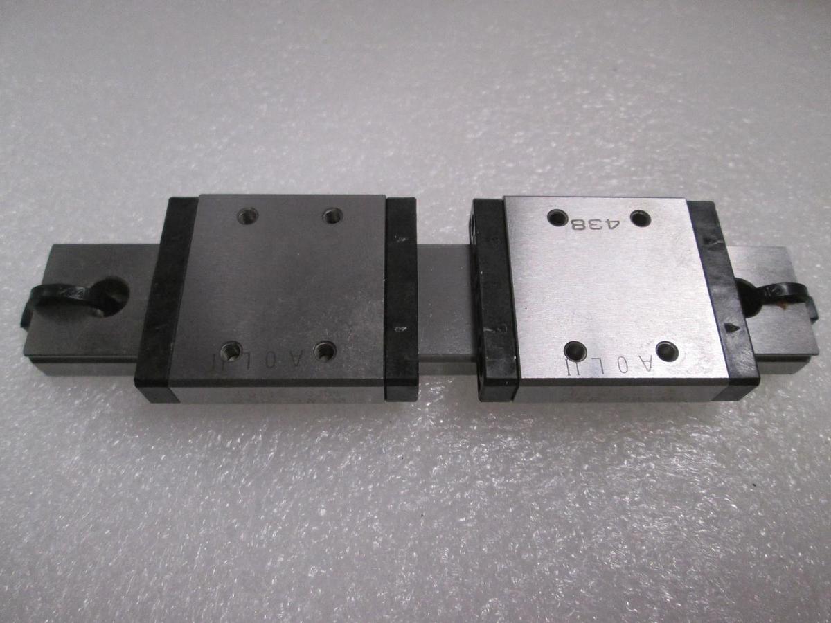 Used THK, RSR 9WMV (2), Linear Bearing Guide Block w/ Guide Rail, New