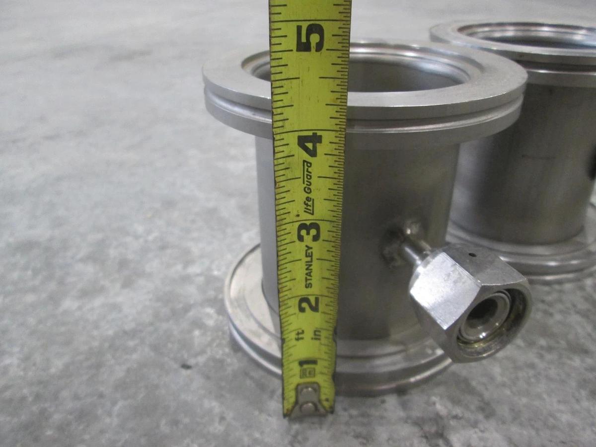 Used 4 1/4" Stainless Steel Adapter w/ 1/2" FVCR Fitting, Used, Lot of 2