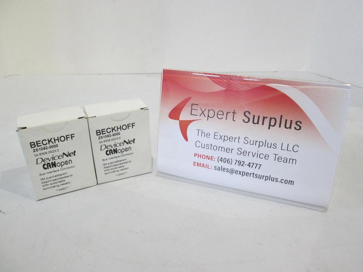 Beckhoff, ZS1052-3000, DeviceNet Interface Connector, New, Lot of 2