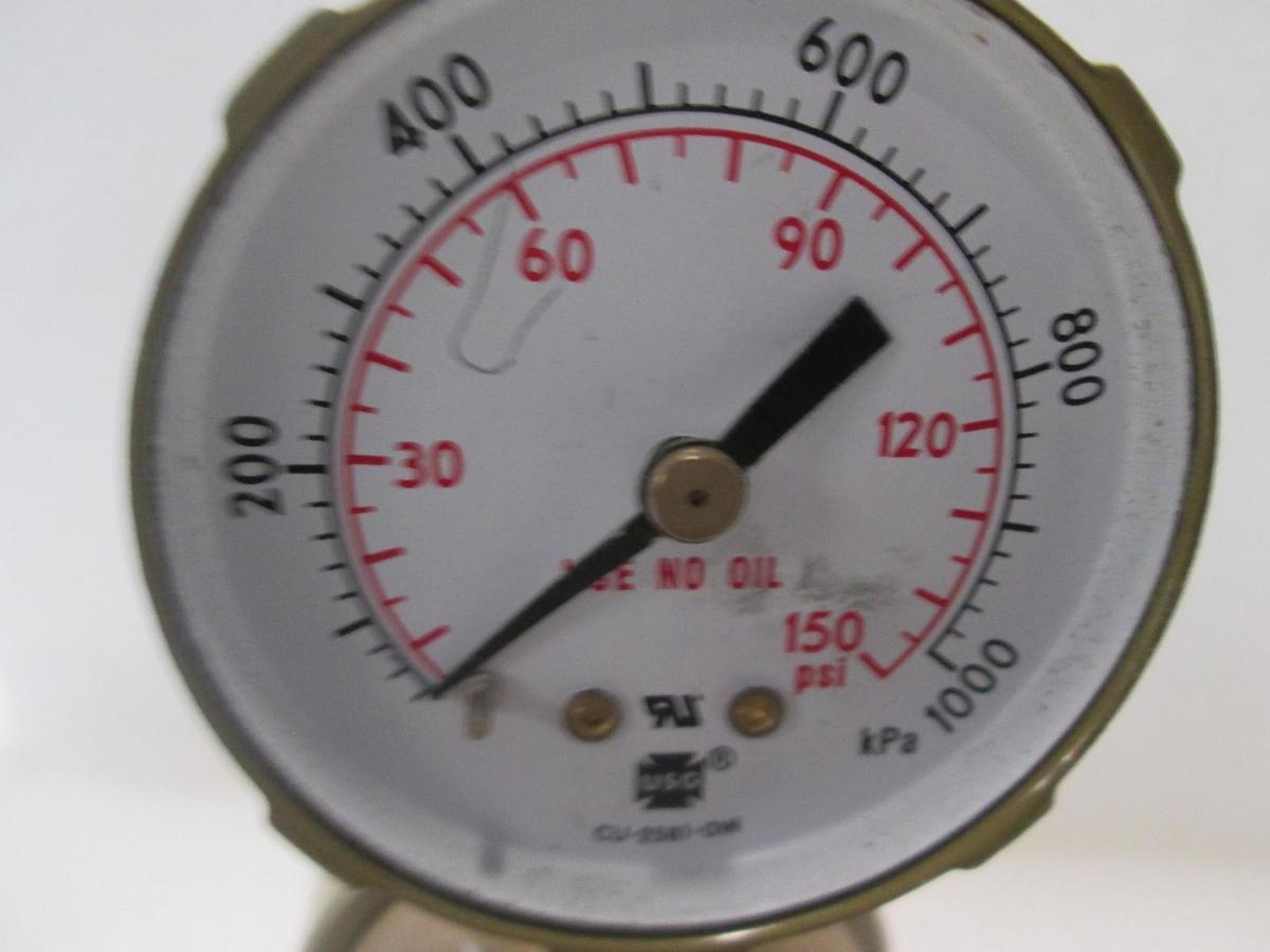 Used Harris, 9296, Multi-Stage Regulator Assy, USG Gauge 0-150 PSI, Used
