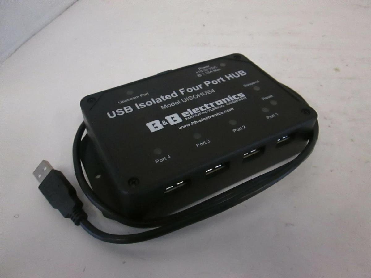 Used B&B Electronics, USB Isolated Four Port Hub, UISOHUB4, Used