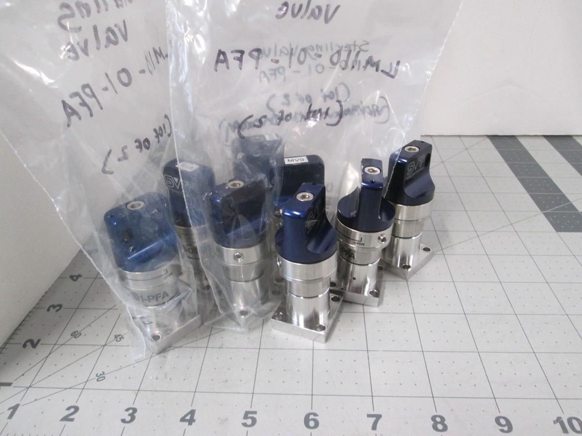 Sterling Valve, LM110-01-PFA, Series 110 Pneumatic Valve, New, Lot of 9