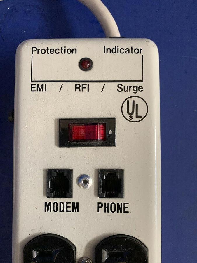 Used Transient Voltage Surge Suppressor Power Strip Model 196RJS, Used