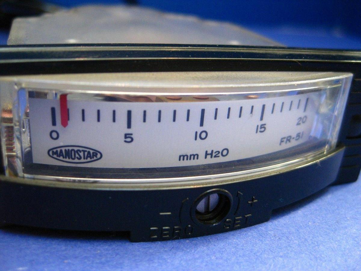 Used Manostar Gauge FR51, 0-20 mmH2O, Lot of 2, Used