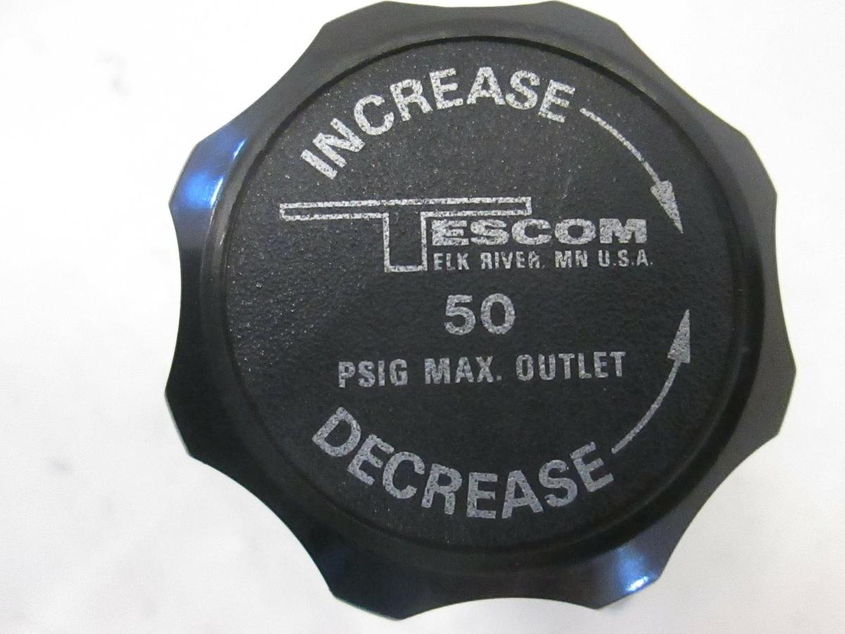 Used Tescom Stainless Steel Regulator, 44-226X, 50 PSIG Max Outlet, Used