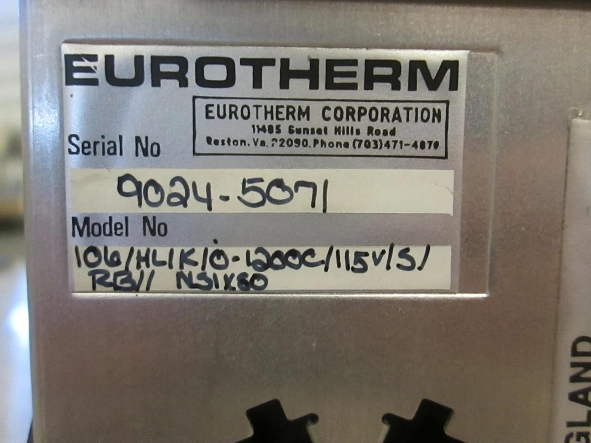 Used Eurotherm Controller, 106/HL1K10-1200C/115V/S/RB//NS1K50, Used
