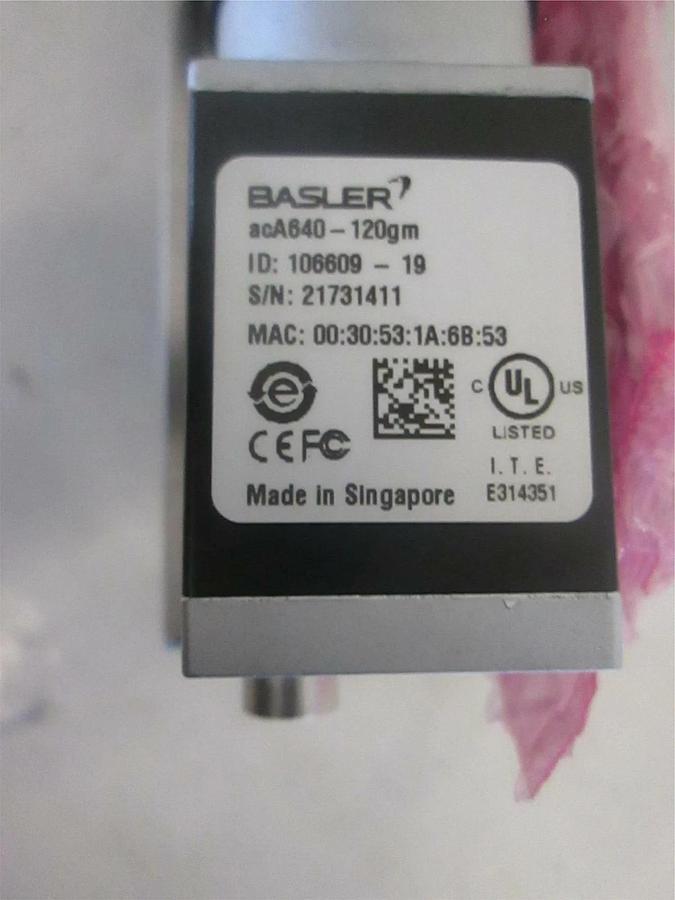 Basler, Industrial Lens and Lens Attachment, acA640-120gm, New