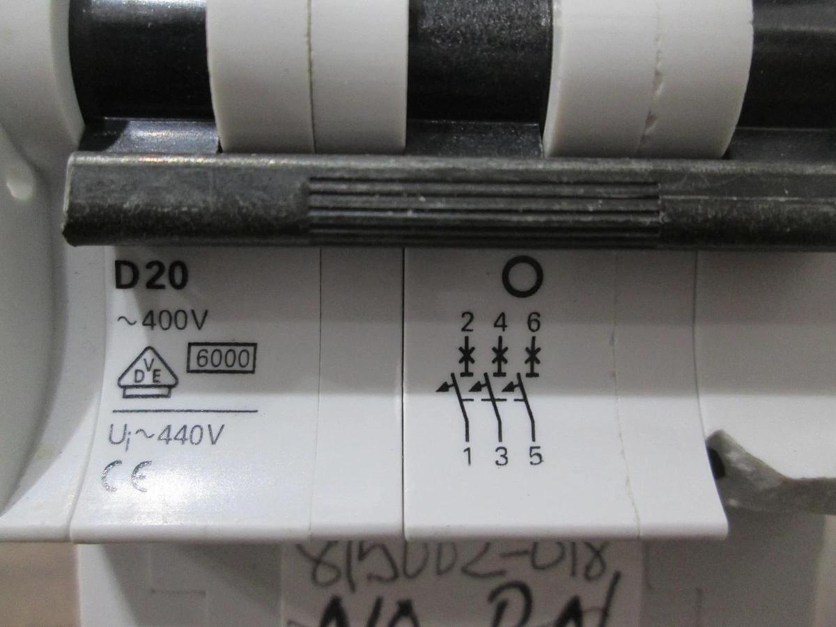 Used Siemens, 5 SX23, 3 Pole Circuit Breaker, Used