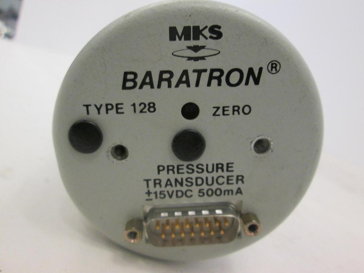 Used MKS, 1000 Torr Baratron Pressure Transducer, 128AA-01000B, Used