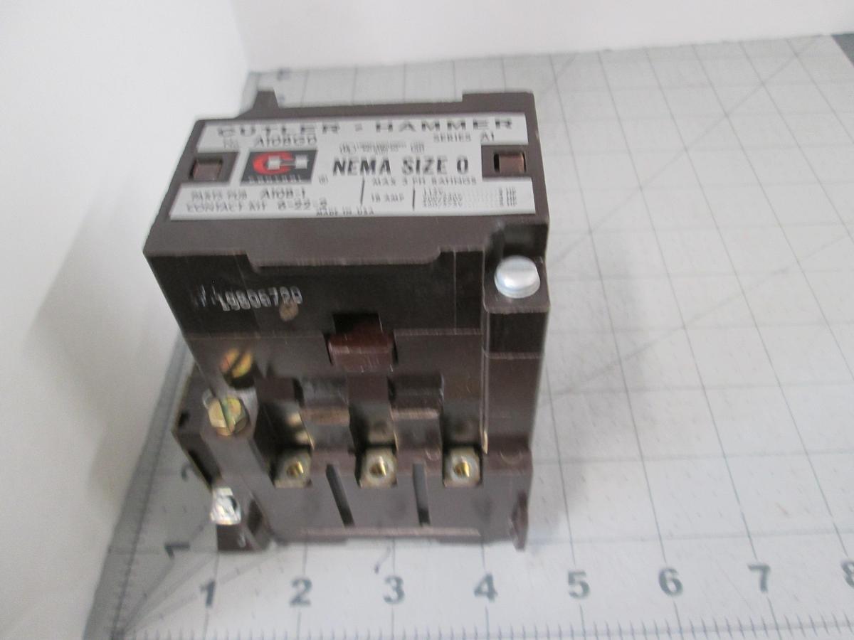 Used Cutler-Hummer, A10BG0, NEMA Size 0 18A, Series A1 Motor Stater 3 Phase