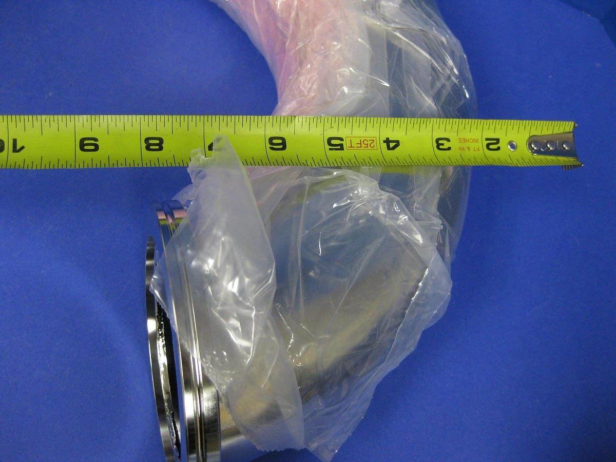 Stainless Steel Vacuum Pipe 180° Elbow "J" Shape, ISO-100 , 22"L, New