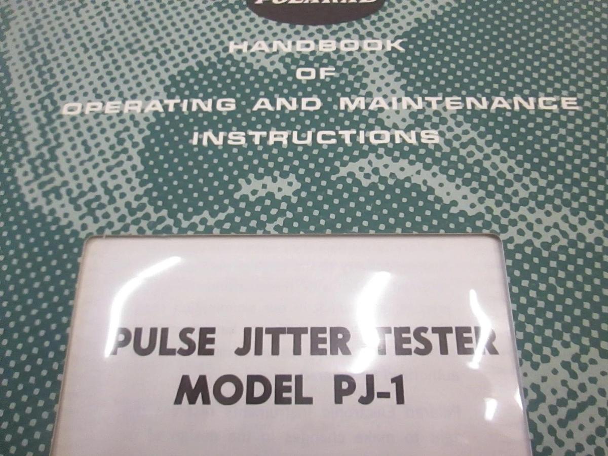 Used Polarad Pulse Jitter Tester PJ-1 Operating and Maintenance Manual, Used