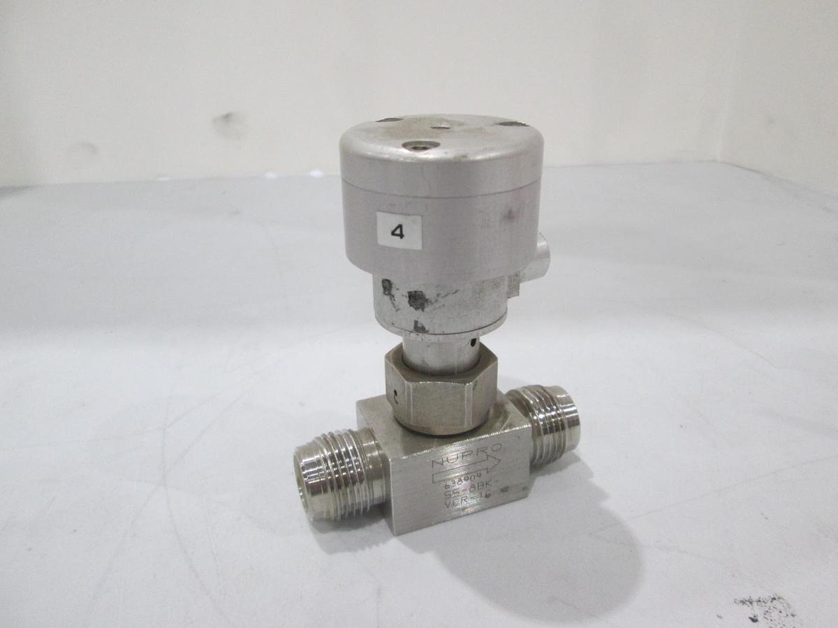 Used Nupro, SS-8BK-VCR-1C, Pneumatic Valve, Used