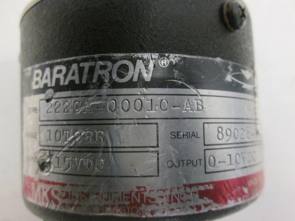 Used MKS, Baratron 10 Torr Pressure Transducer, 222CA-00010-AB, Used