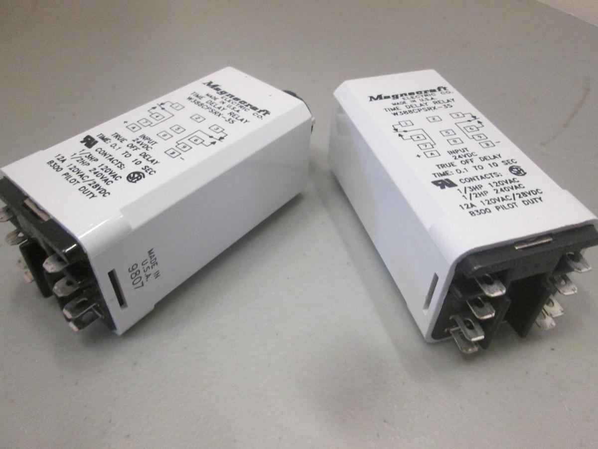 Used Magnecraft, Electric Relay W388CPSRX-35, 24 VDC, Used, Lot of 2