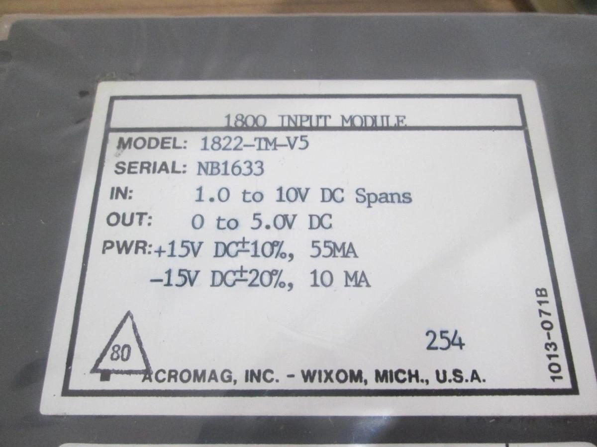Used Acromag Model 1822-TM-V5 Input Module, Lot of 3