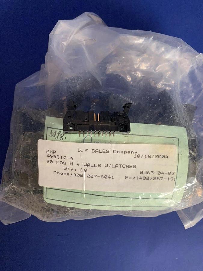 AMP 499910-4 Universal PCB Header Assembly, 20 Contacts, Lot of 60 New