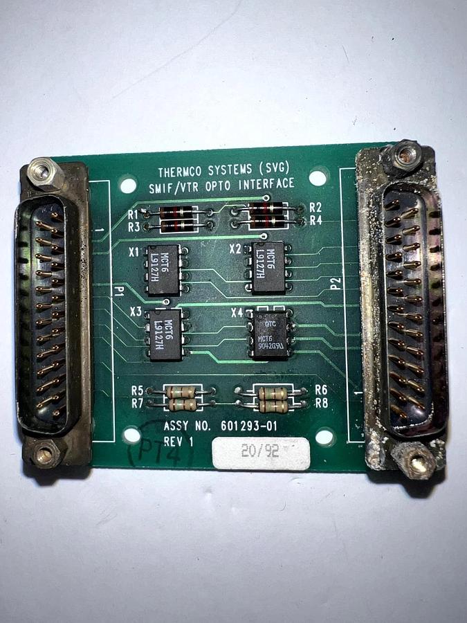 Used SVG VTR 7000 SMIF/VTR OPTO Interface Assy NO. 601293-01 REV 1 20/92, Used