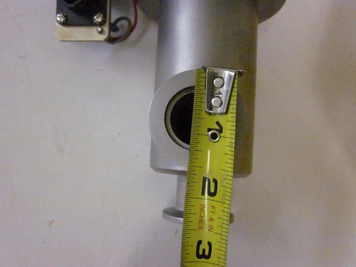 Used HPS MKS Vacuum Bellows Sealed Angle Gate Valve NW-25, 1" w/ Skinner Solenoid