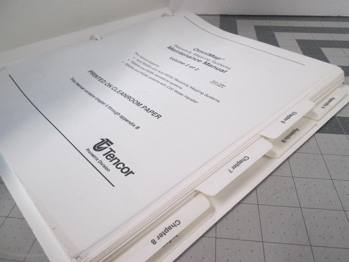 Used Tencore, OmniMap Resistivity Mapping Systems, Maintenance Manual Volume 2, Used