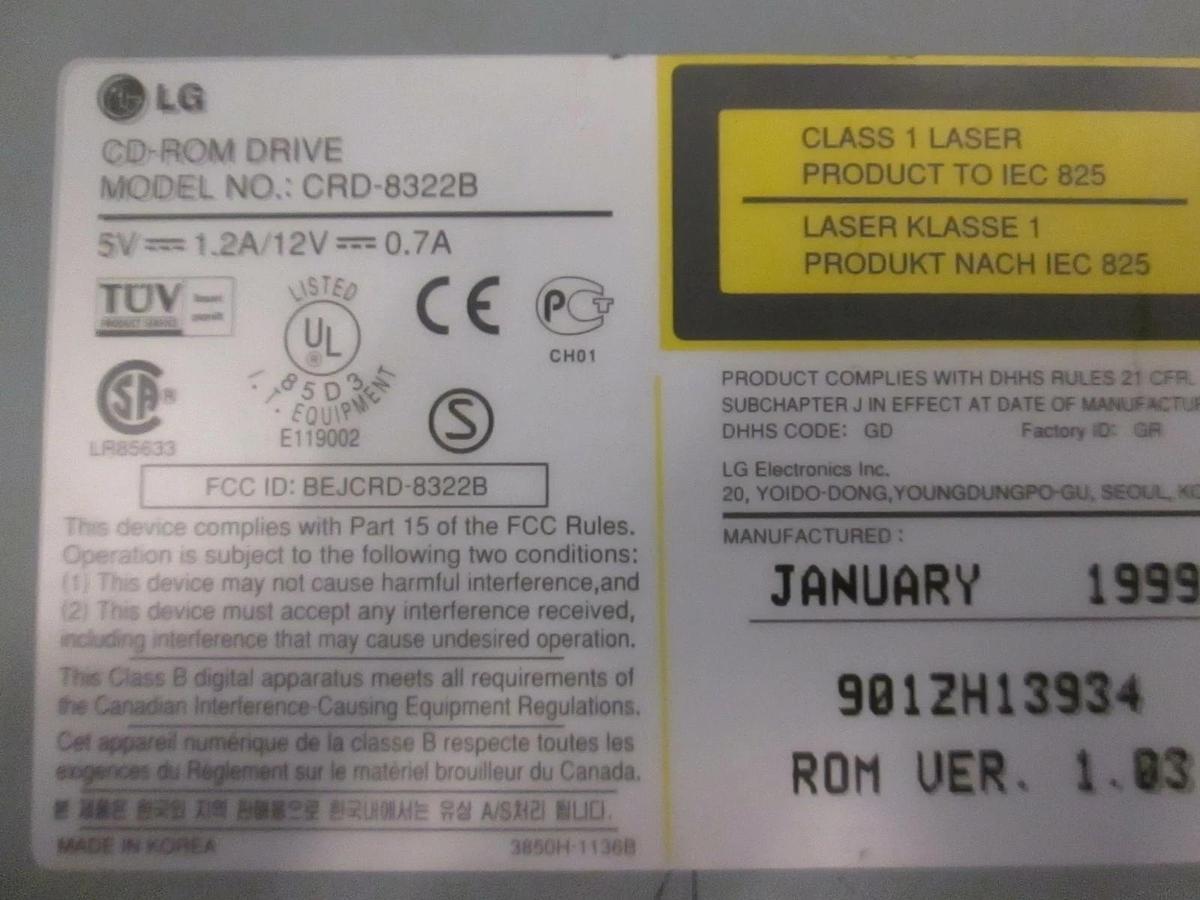 Used LG CD-Rom Drive, CRD-8322B