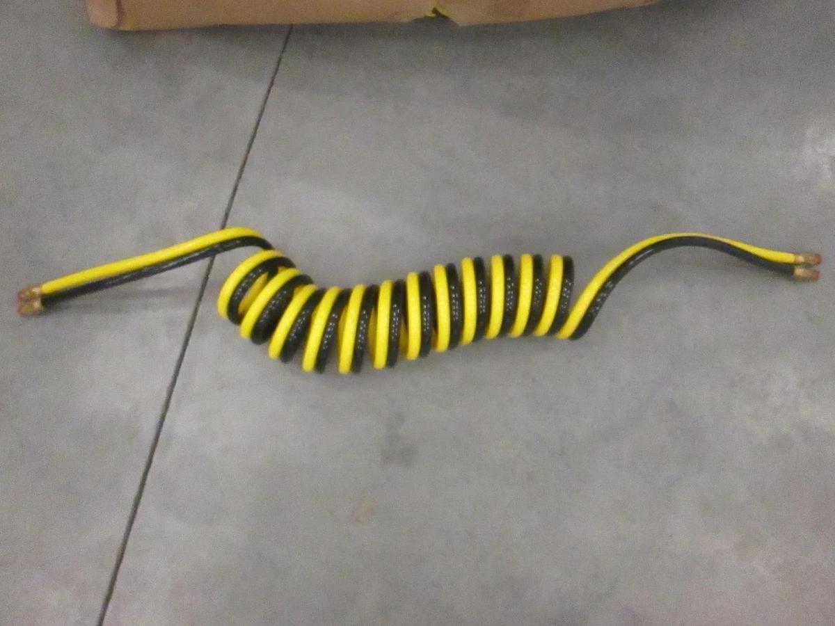 Used M25666 Industrial 15FT 5TEC Twin MCR 95A, Coiled Airline Hose, Lot of 10