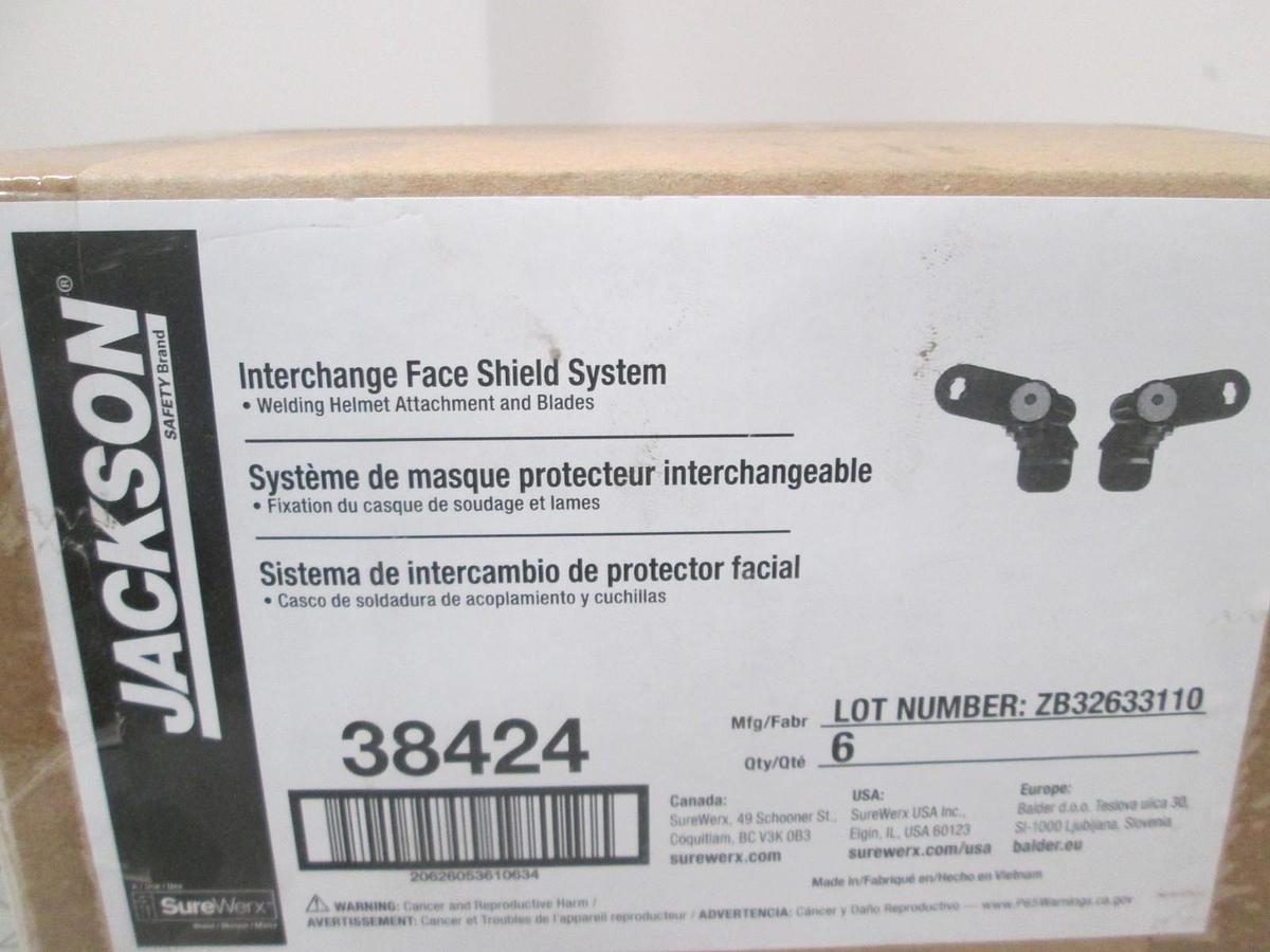 Jackson Safety, Interchange Face Shield System, ZB32633110, New, Lot of 6