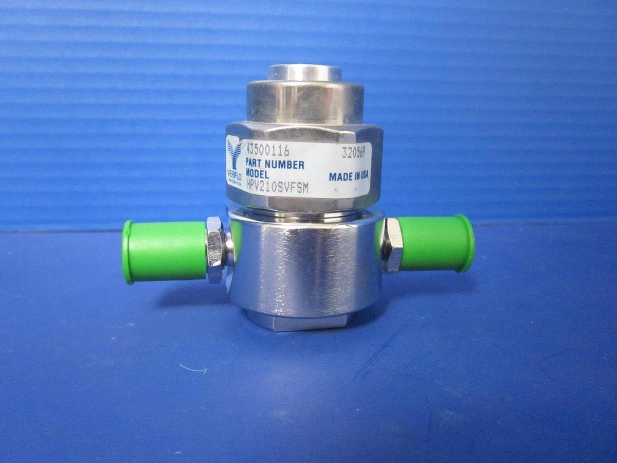 Used Veriflo HPV210S with Purge / Vent Button, 2 Ports - 1/4" Male VCR, Used