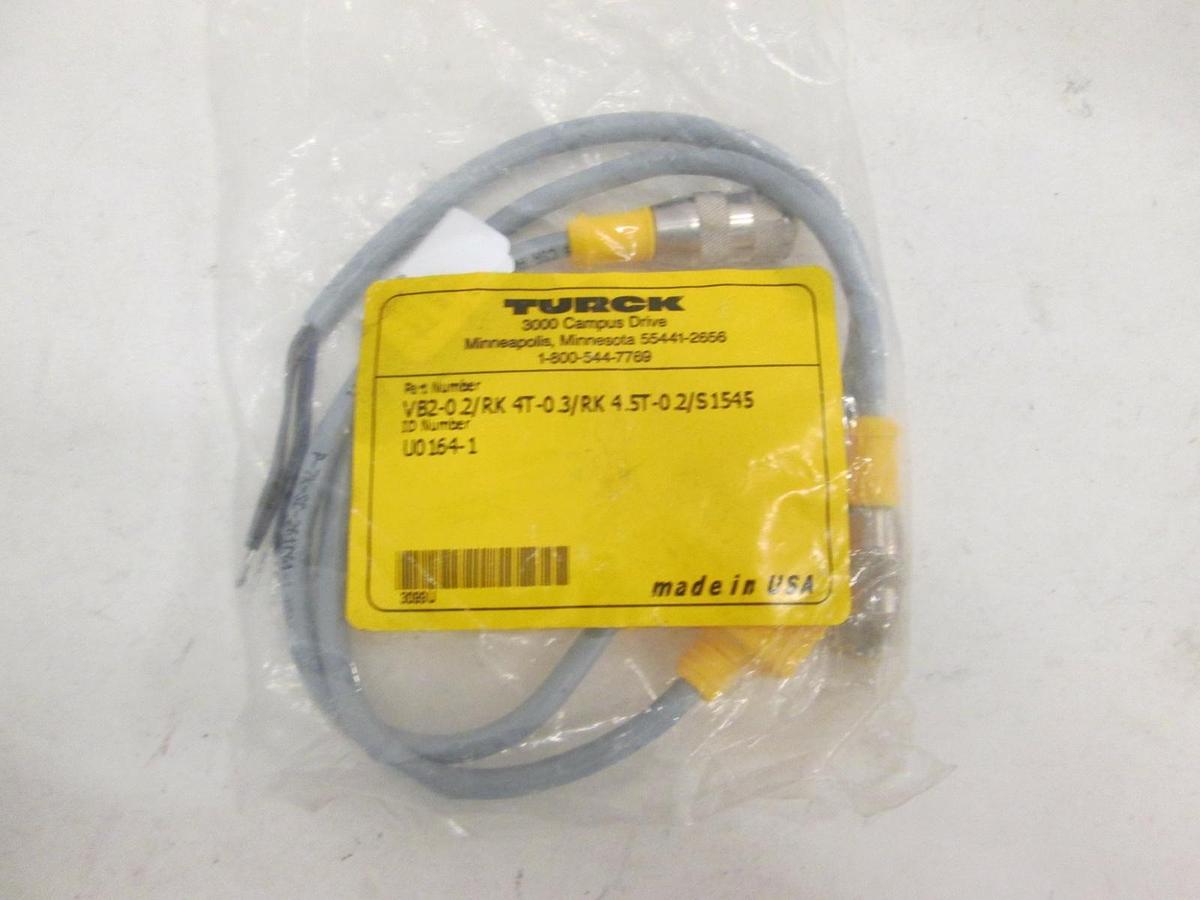 Used Turck, Sensor Cable, VB2-.2/RK 4T-.3/ RK 4.5T-.2/S1545, New