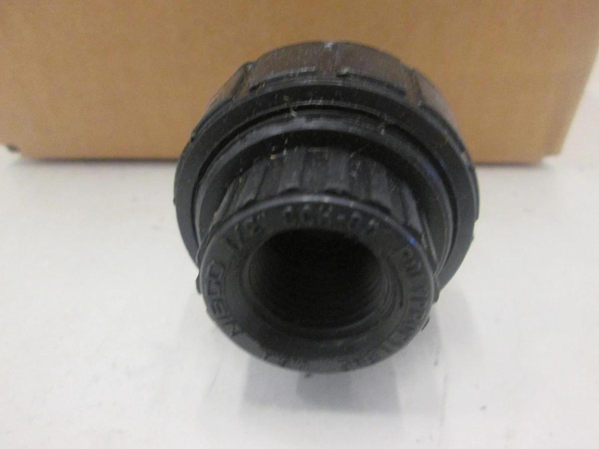 RYAN HERCO PRODUCTS, 3758-005, UNION, 1/2FNPT, BLACK POLYPRO, New, Lot of 10