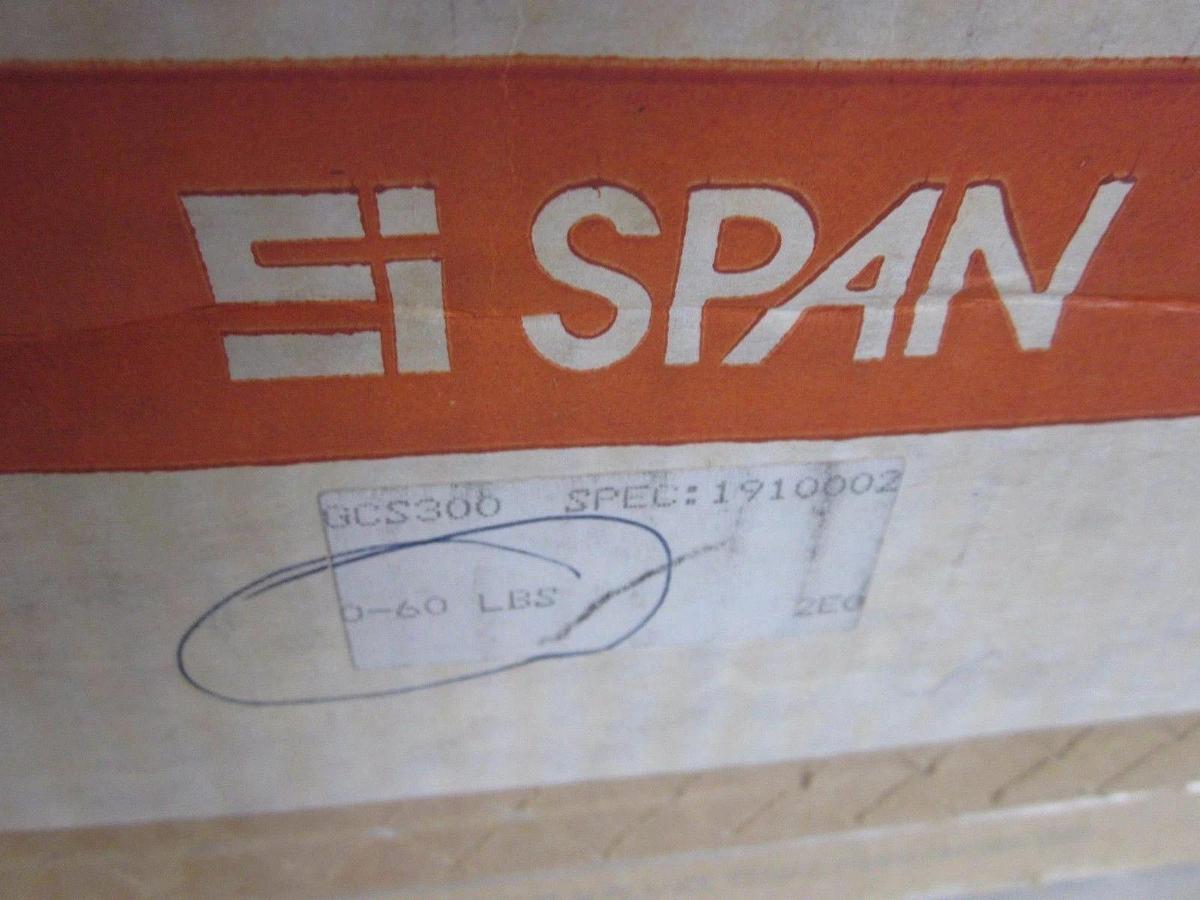 Used Span GCS-300 Gas Cylinder Scale, 60LBS, Stainless Steel, NIB Semi Gas