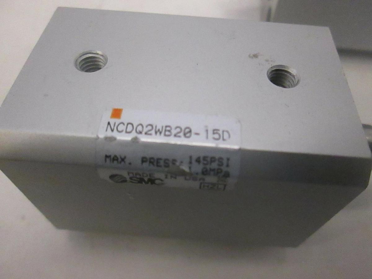 Used SMC, Pneumatic Air Cylinder, NCDQ2WB25-15D, Used, Lot of 2