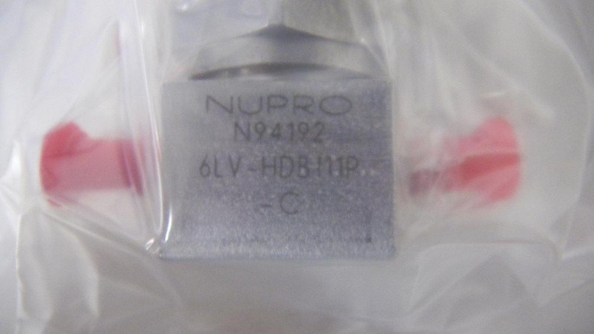 Used Nupro High Pressure Valve 6LV-HDB111P-C, 1/4" Tube Butt Weld, NIB