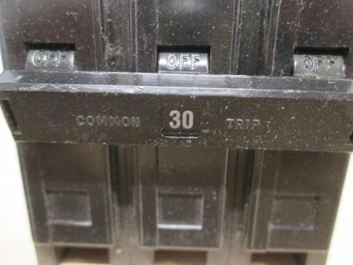 Used Square D, L-4015, Type BA, 3 Pole Circuit Breaker, 30A, Used