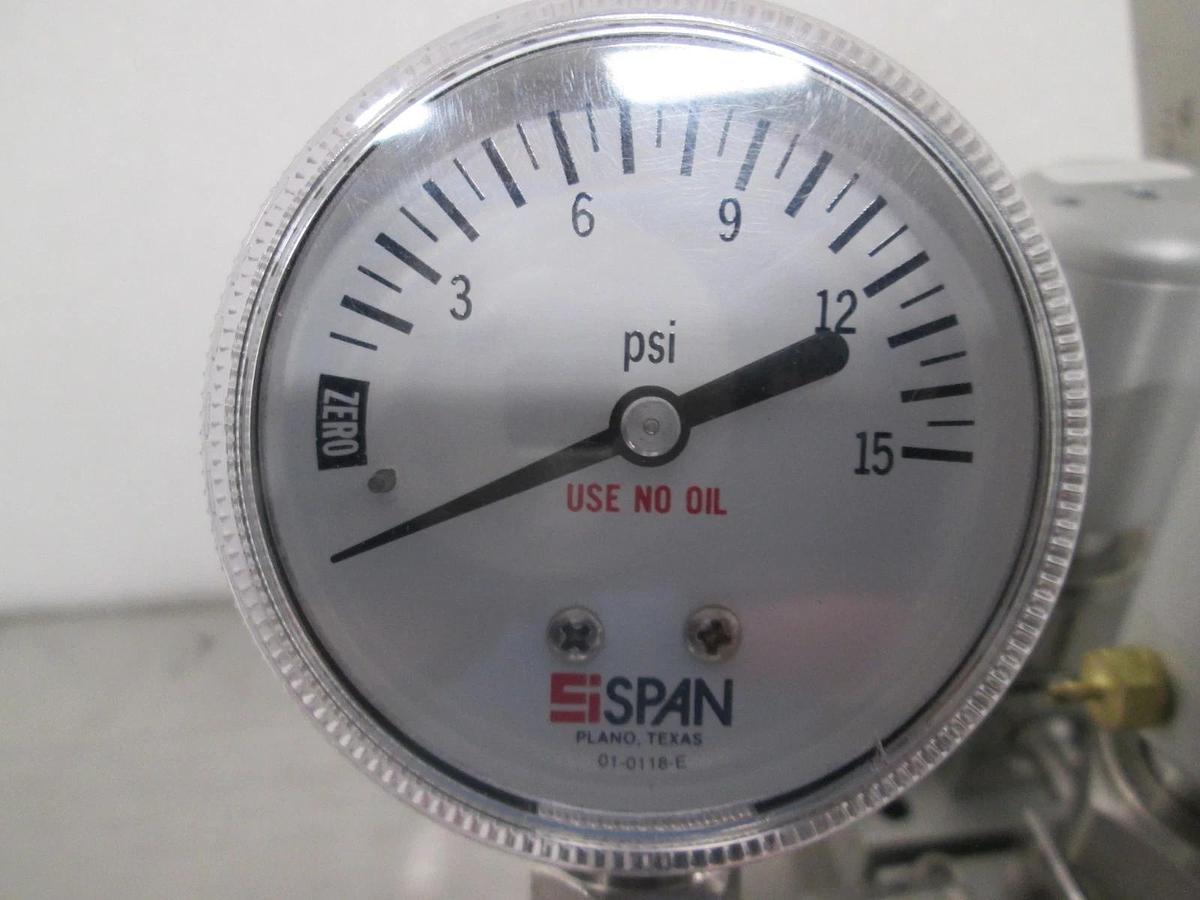 Used Gas Regulator Assy, 164647-001, Span Gauge and Honeywell K3P02, Used