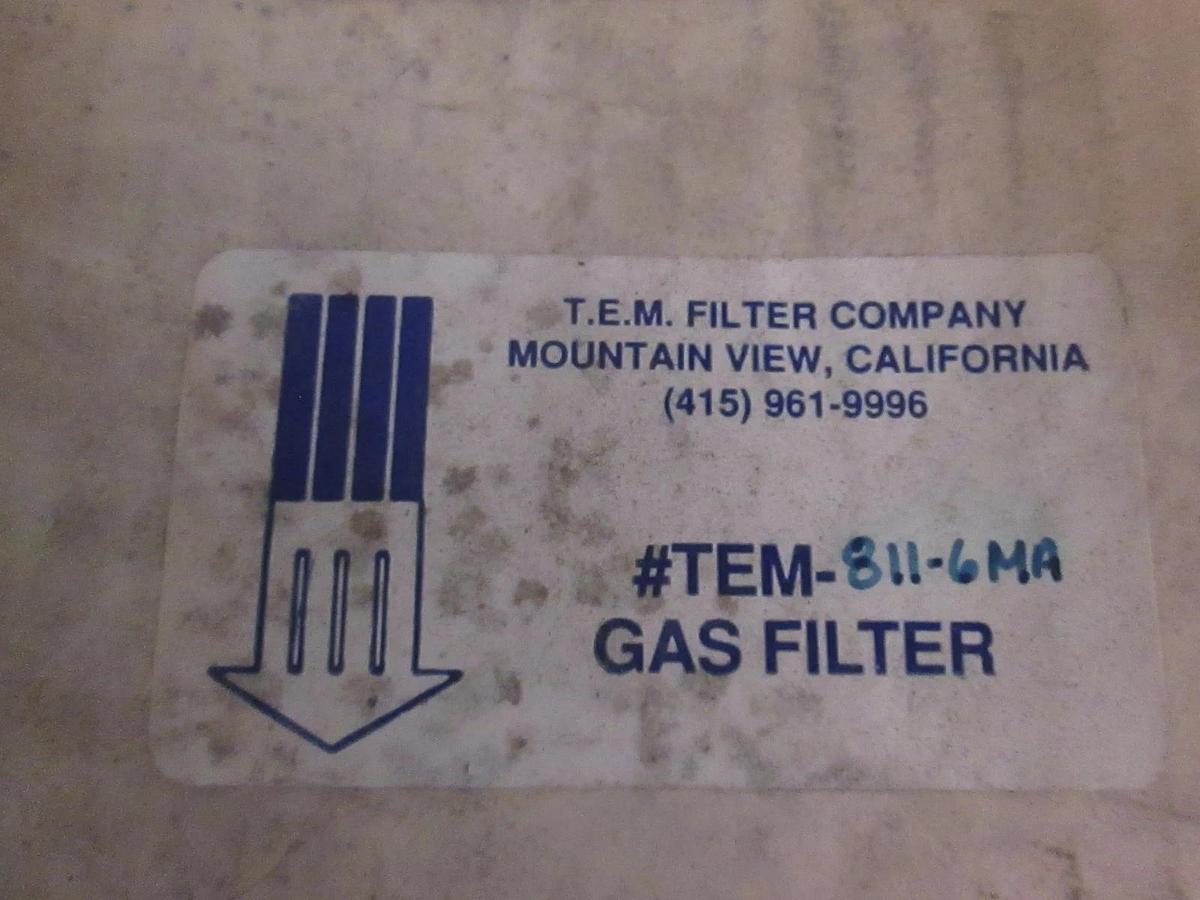 Used T.E.M. Gas Filter TEM-811-6MA, NIB