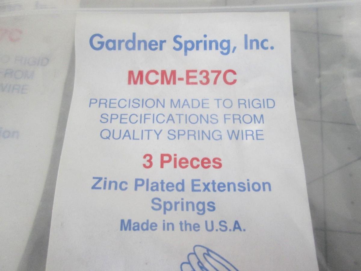 Gardner Spring, MCM-E37C, Zinc Plated Spring Extension, .3750"OD, New, Lot of 9