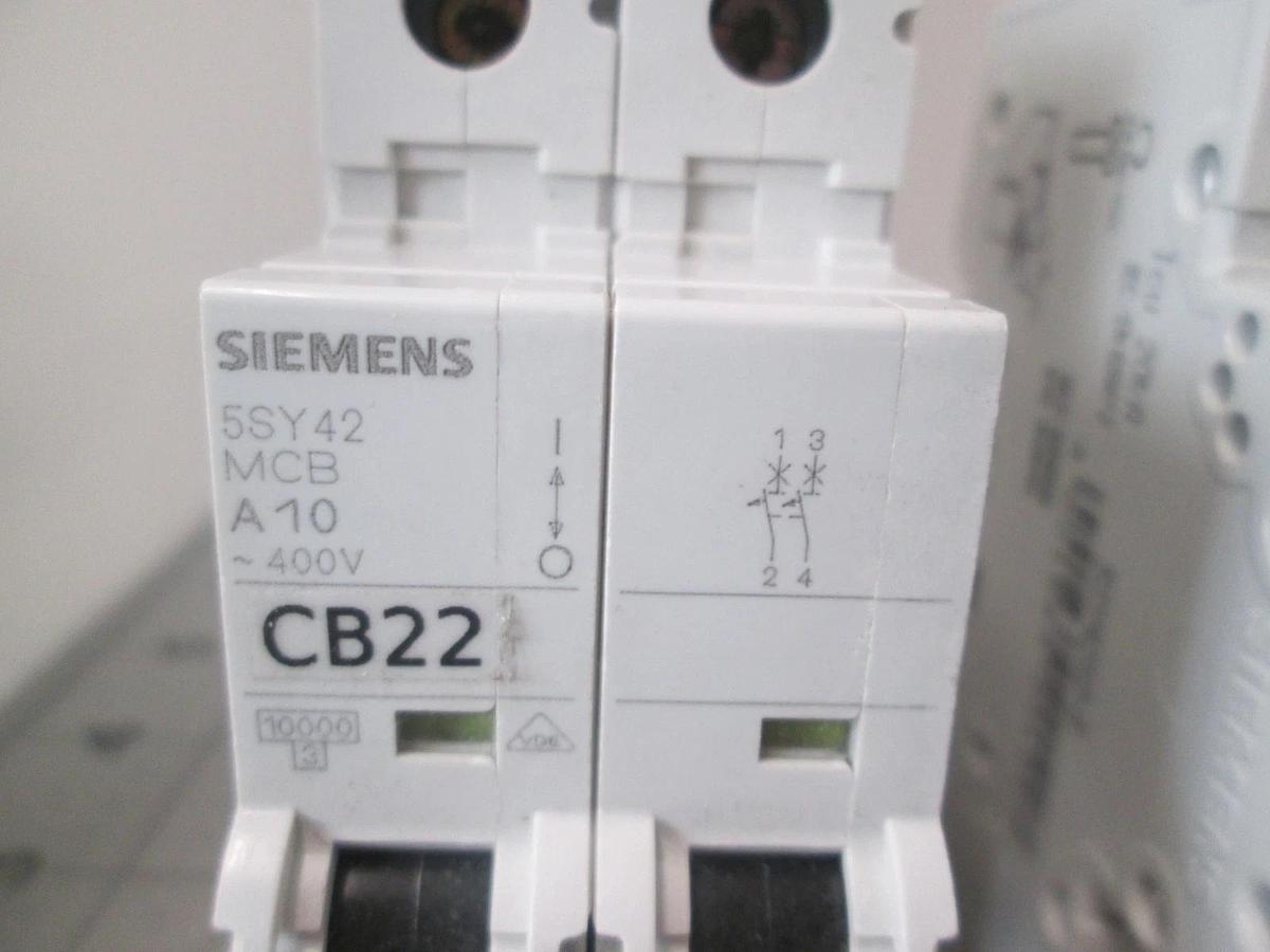 Siemens, 5SY42 MCB, Circuit Breaker, 2 Pole, Used, Lot of 2