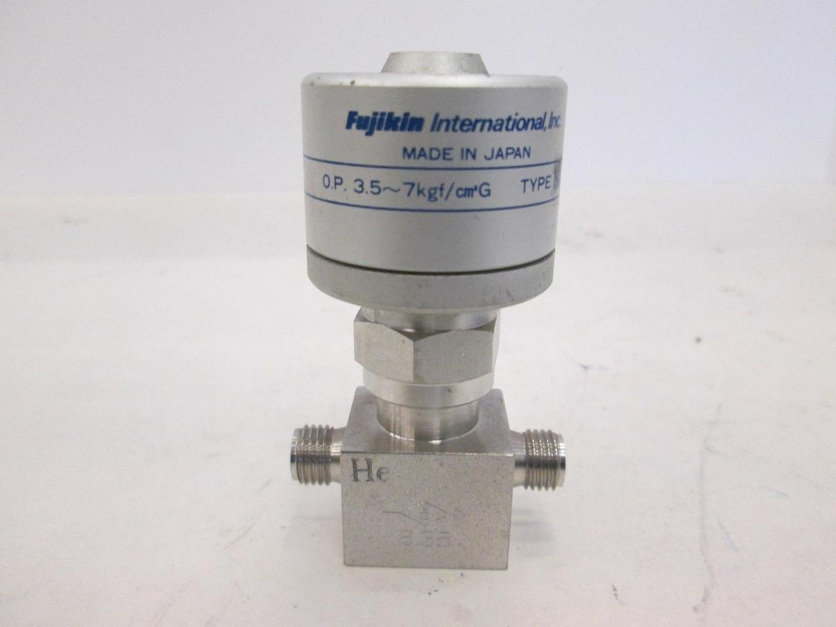 Used Fujikin, O.P. 3.5-7kgf/cm2G Pneumatic Valve, N.O, Used