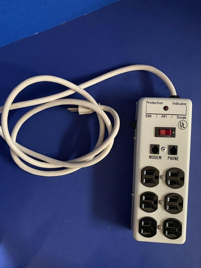 Used Transient Voltage Surge Suppressor Power Strip Model 196RJS, Used