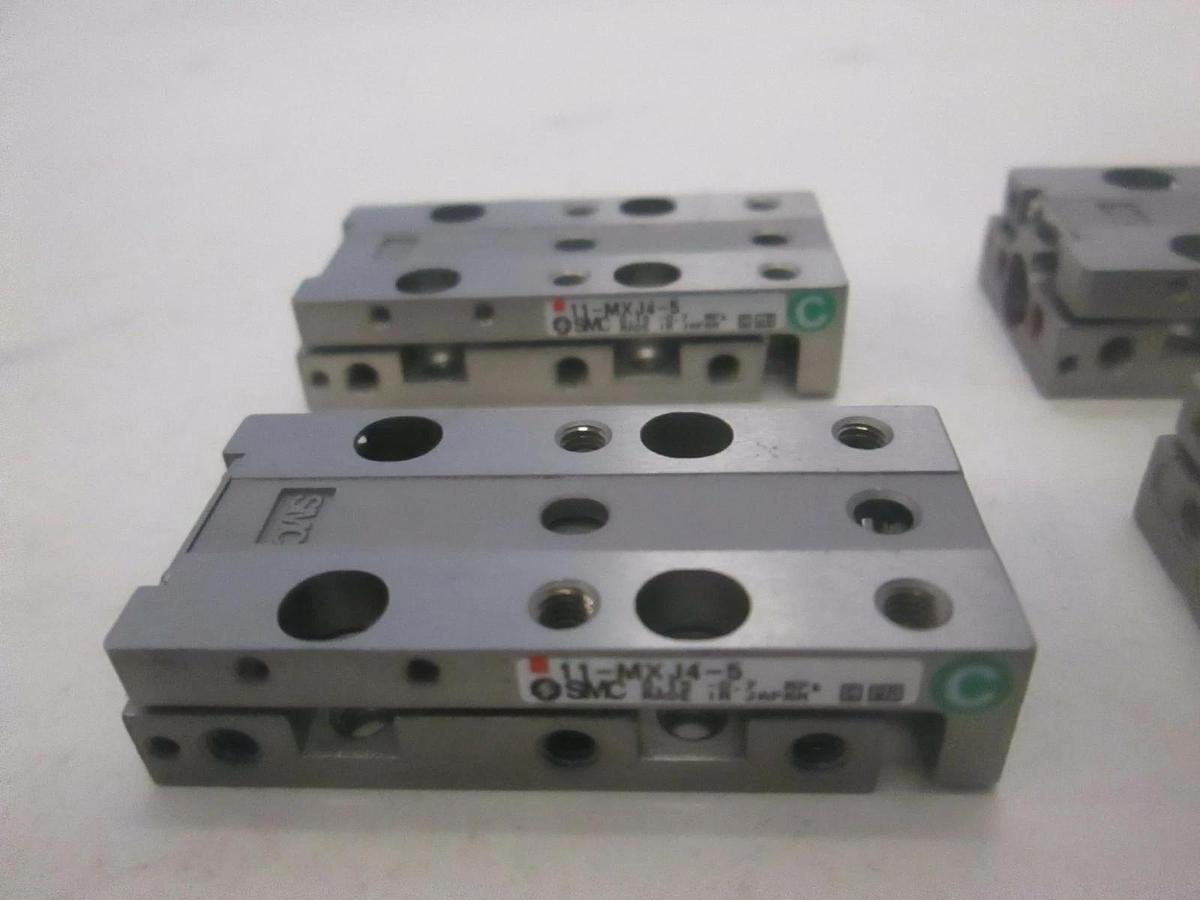 Used SMC, Slide Actuator, 11-MXJ4-5 (2), 11-MXJ6-10CP (1) and 11-MXJ6-10N (1), Used