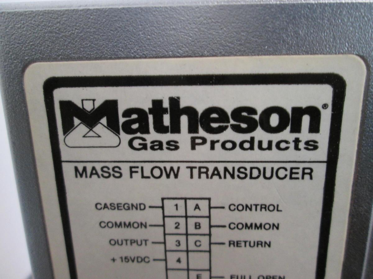 Used Matheson, 8172-0423, Mass Flow Transducer 2.0 SLPM Air 50 PSIG Inlet 