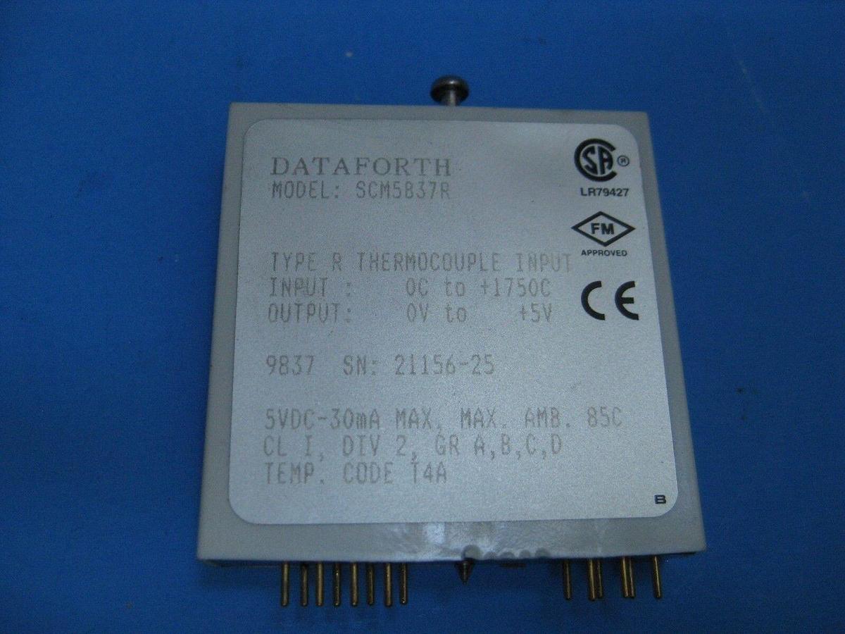 Used DATAFORTH SCM5B37 TYPE R Linearized Thermocouple Input Module - Used