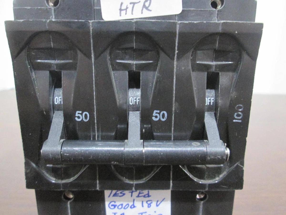 Used Airpax, 219-3-8625-16, 3 Pole Circuit Breaker, 50/50/100A, Used