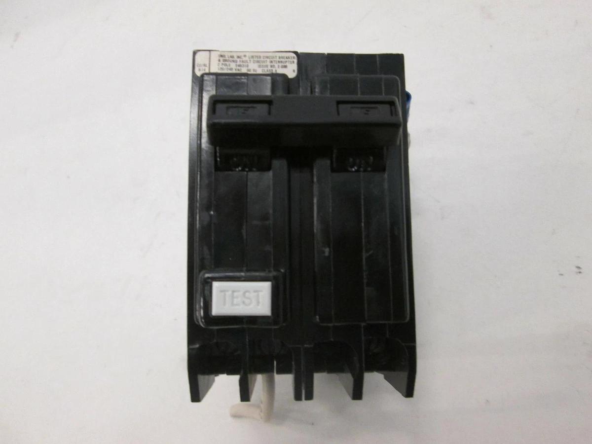 Used Cutler Hammer, QBGF2015, Circuit Breaker, 15A, 2 Pole, Used