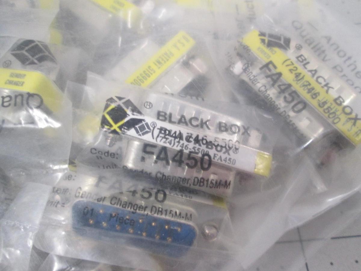 Used Black Box, FA450, Adapter, DB15 Male/DB15 Male, Shielded, New, Lot of 23