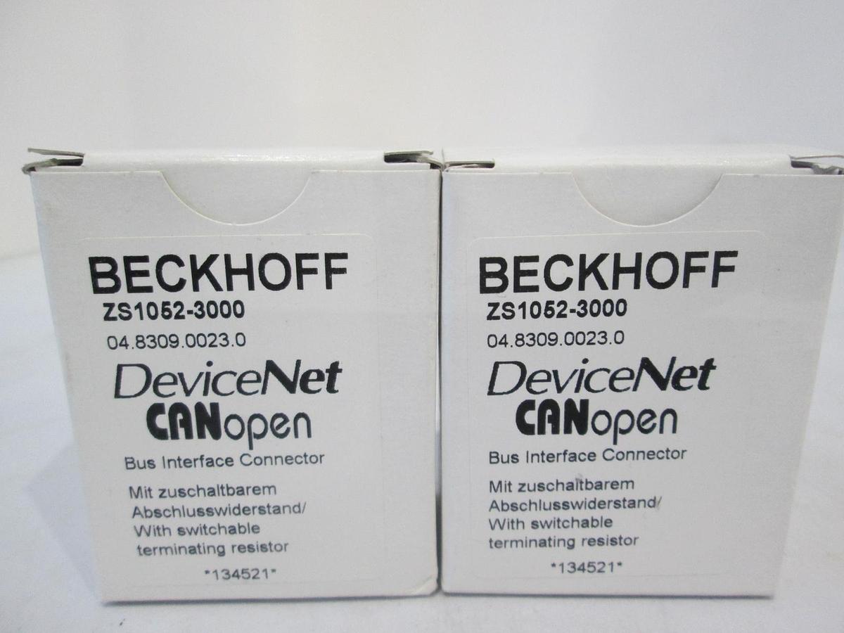 Beckhoff, ZS1052-3000, DeviceNet Interface Connector, New, Lot of 2